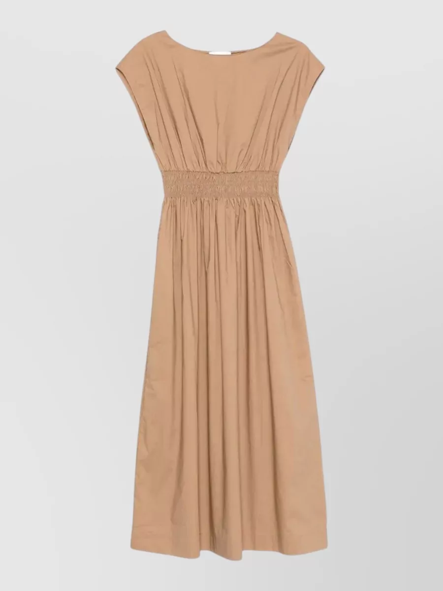 Roberto Collina Cotton Elasticated Waist Midi Dress