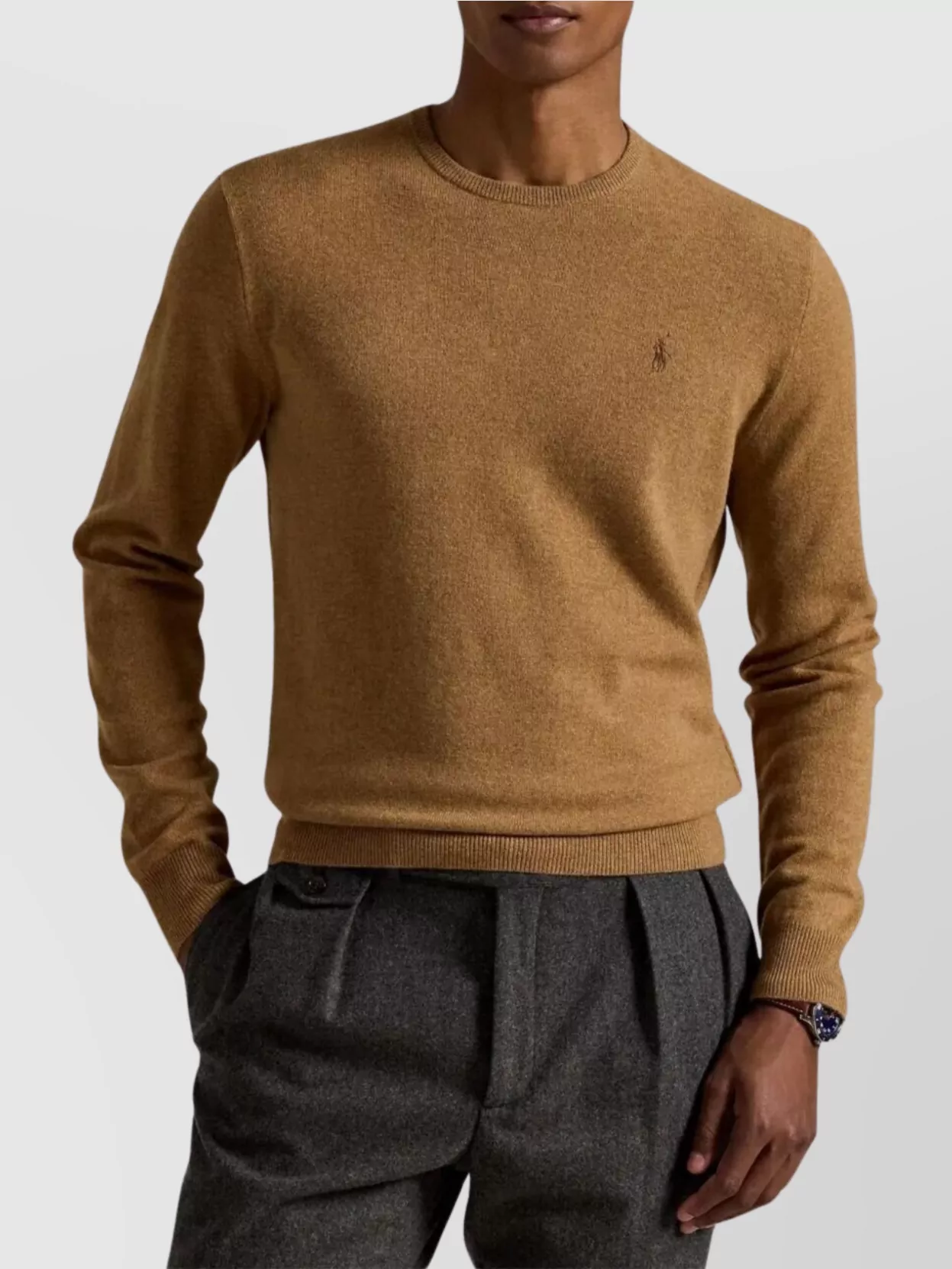 Polo Ralph Lauren Crew Neck Long Sleeve Pullover With Ribbed Cuffs