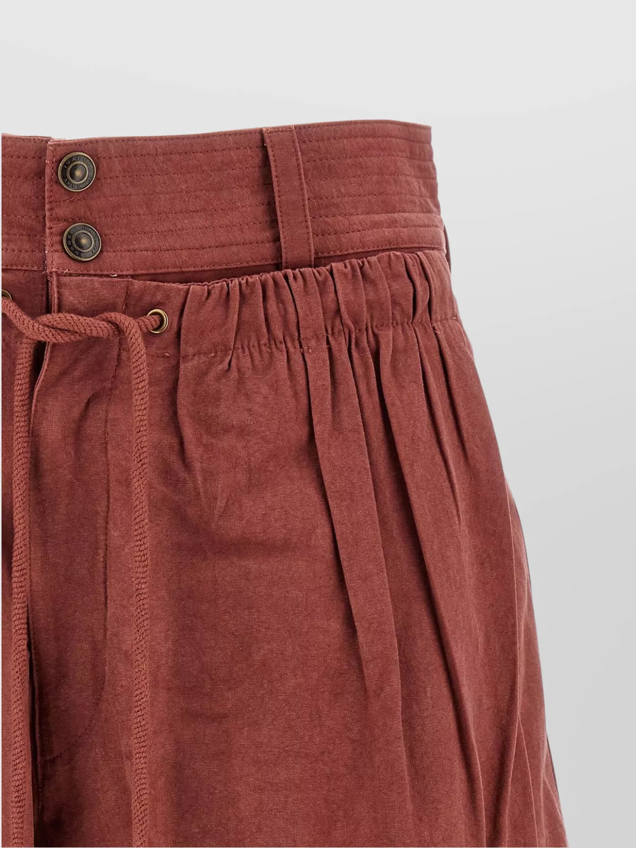 Isabel Marant 'Ingrid' Knee-Length Pleated Shorts Pockets