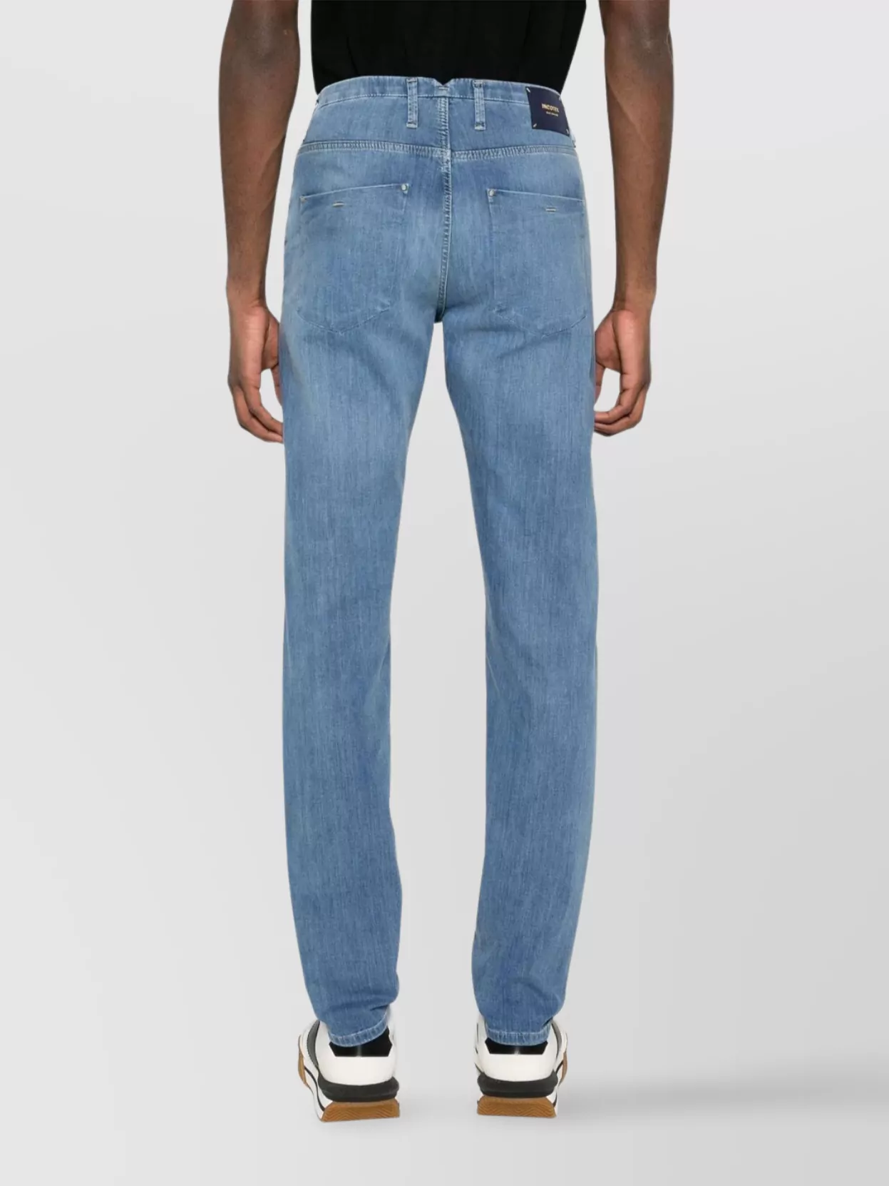 Incotex Special Rivet Detail Trousers In Blue