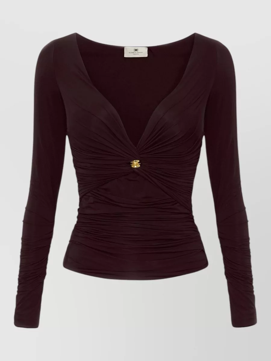 Elisabetta Franchi fine-knit knitted top