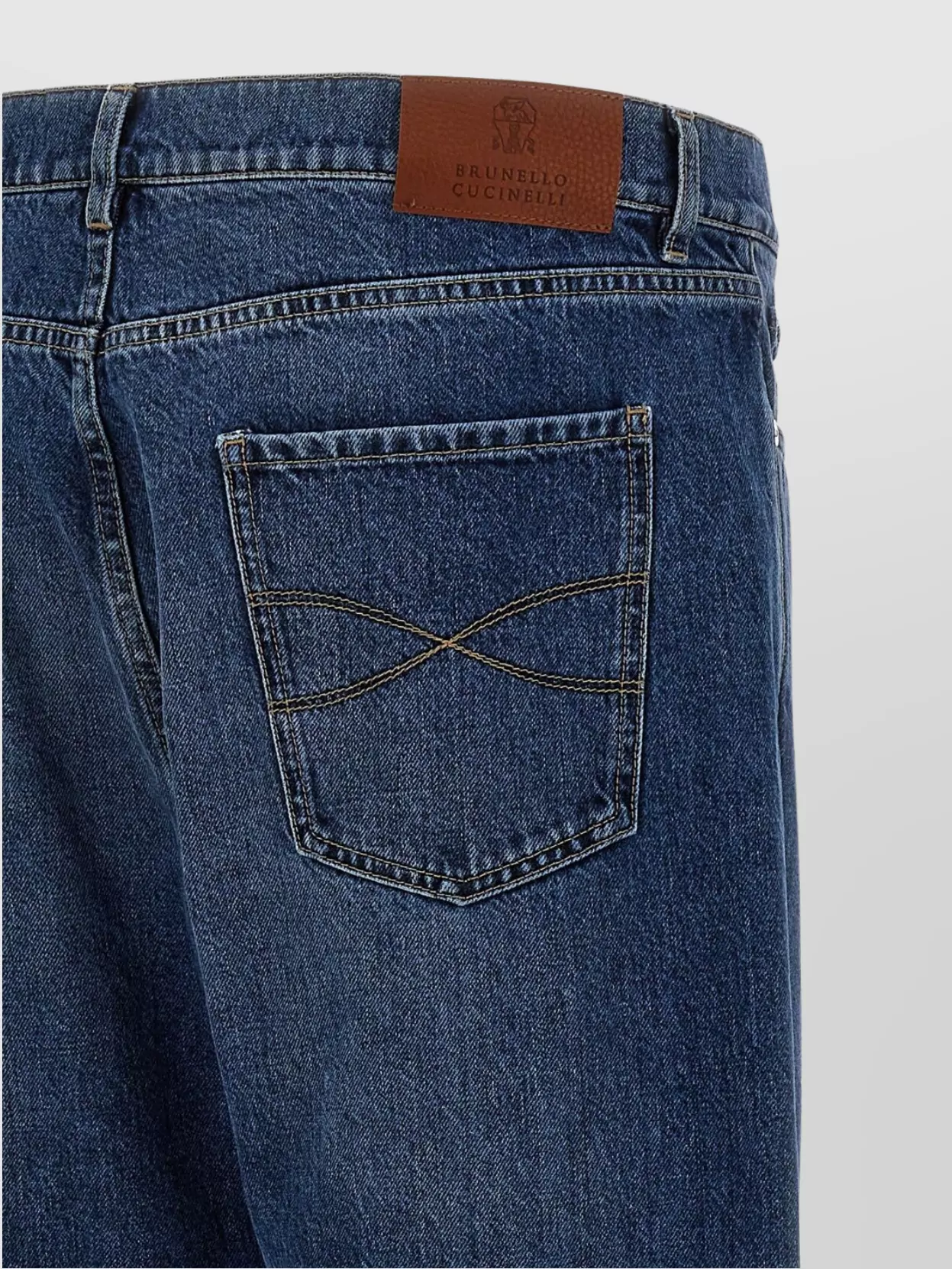 Brunello Cucinelli Belt Loops Contrast Stitching Five-pocket Style Rolled Cuffs