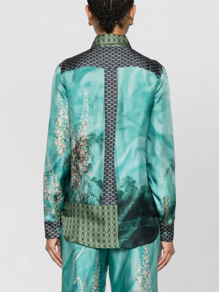 Pierre Louise Mascia Silk Printed Shirt