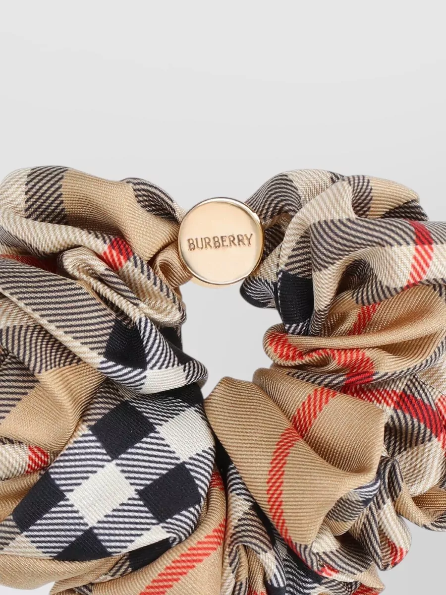 Burberry Checkered Pattern Elastic Hair Accessories Set