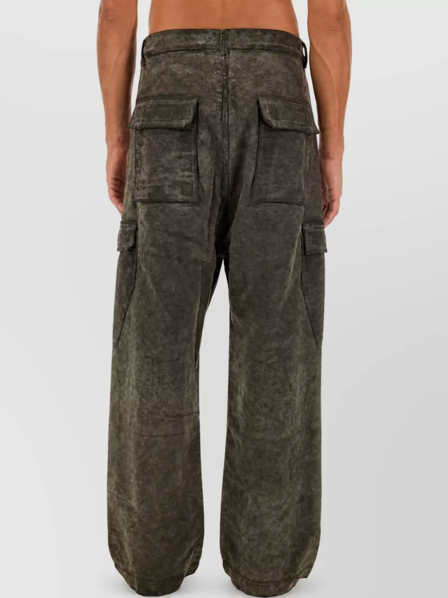 Rick Owens Drkshdw Cotton Wide-Leg Cargo Trousers