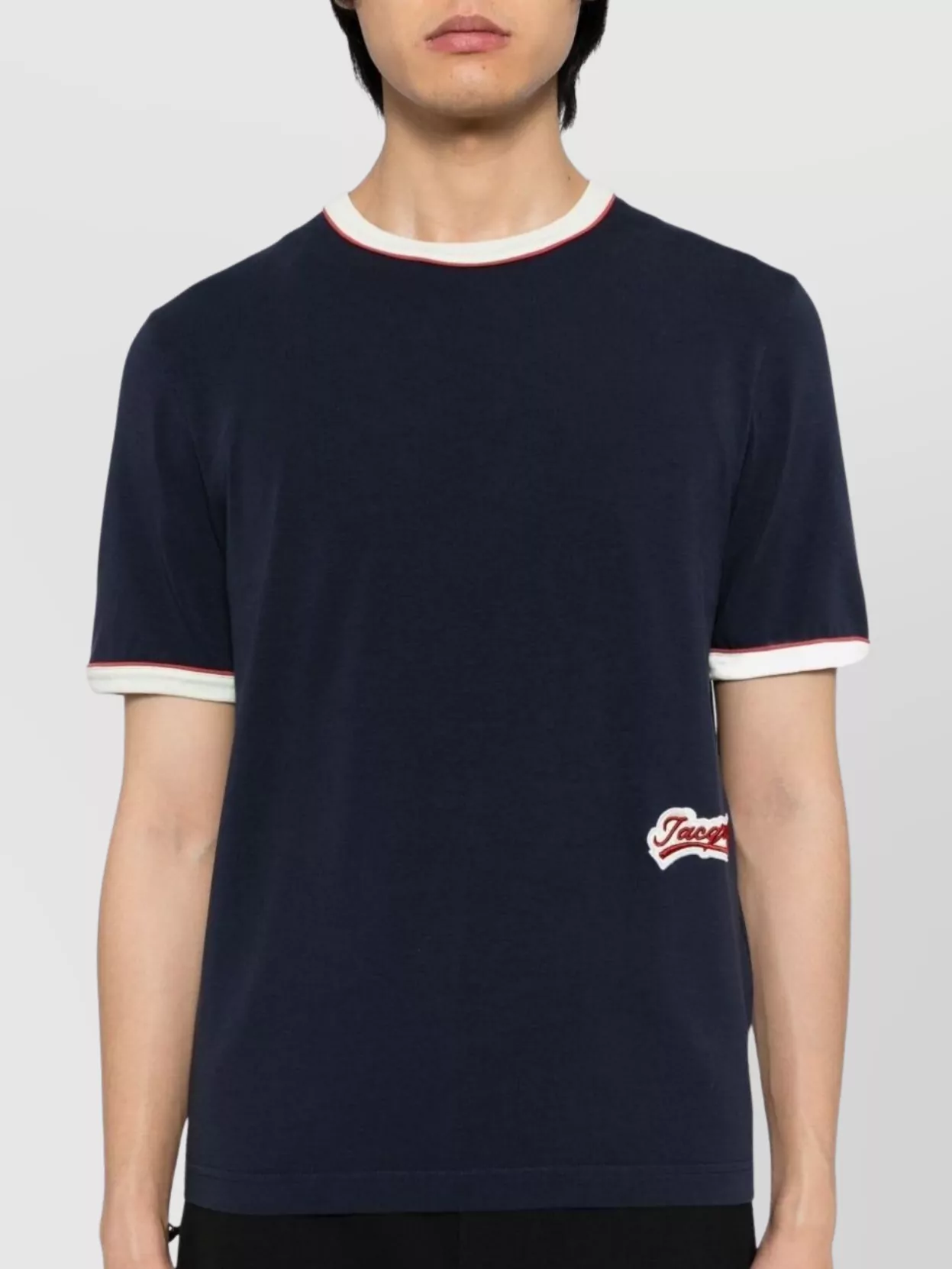 Jacquemus Short Sleeve Crew Neck With Contrast Trim