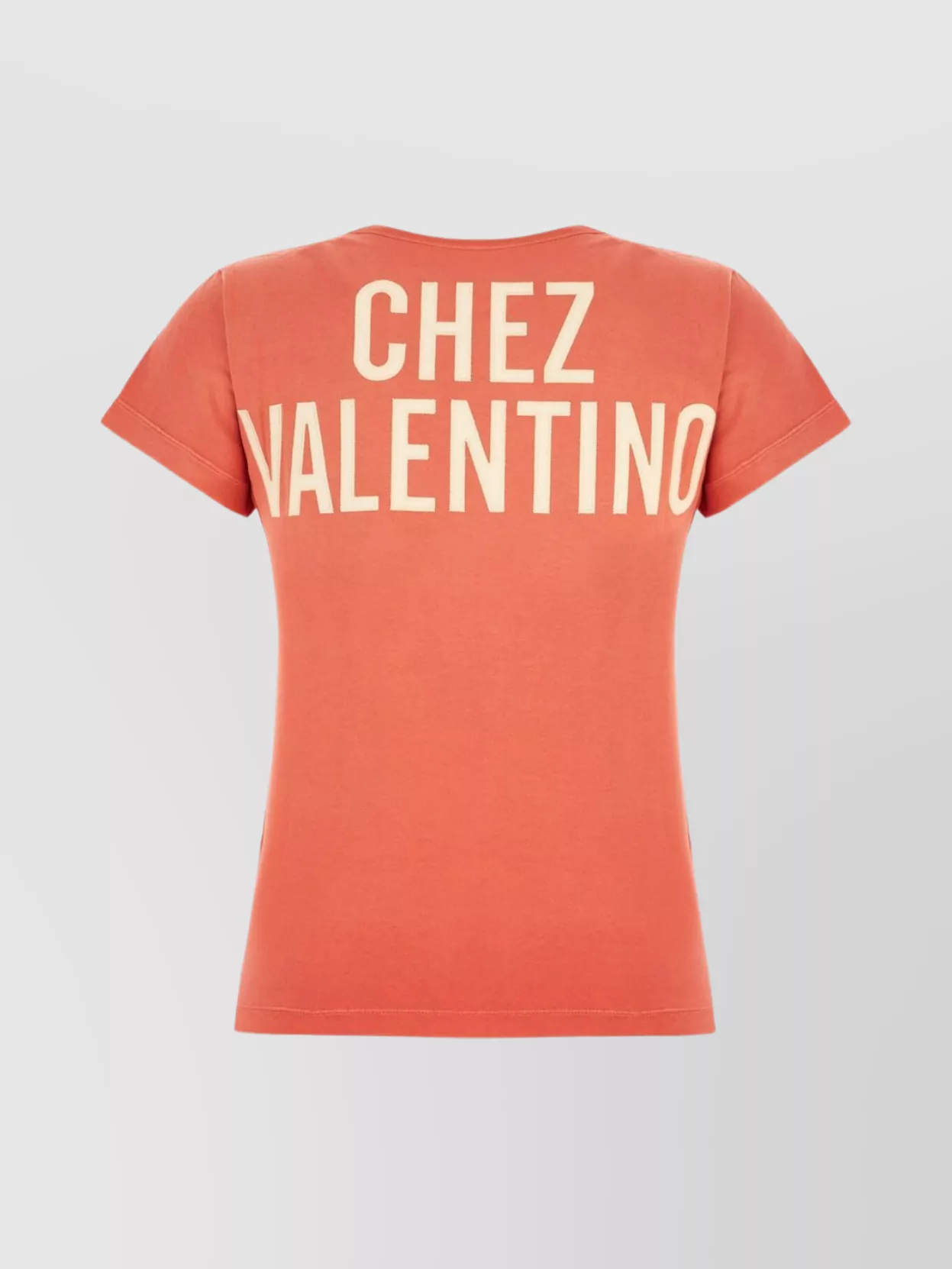 Valentino Panther Lady Graphic Print Crew Neck T-shirt In Orange