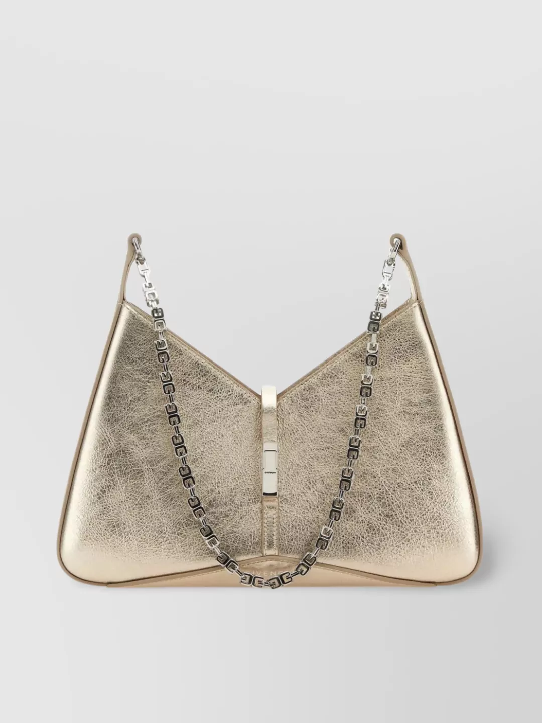 Givenchy Small Leather Shoulder Bag With Cut-out Design In Brown