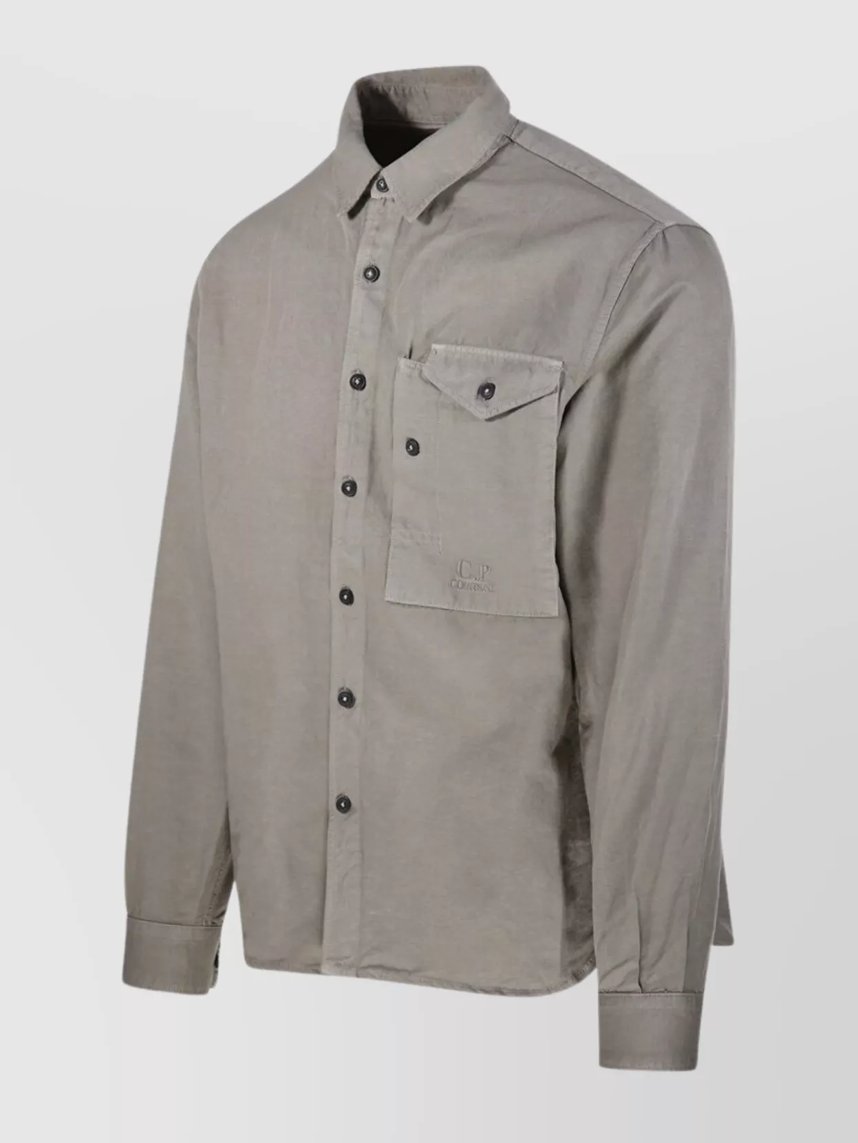 C.p. Company Logo Embroidered Shirt With Pocket Detail