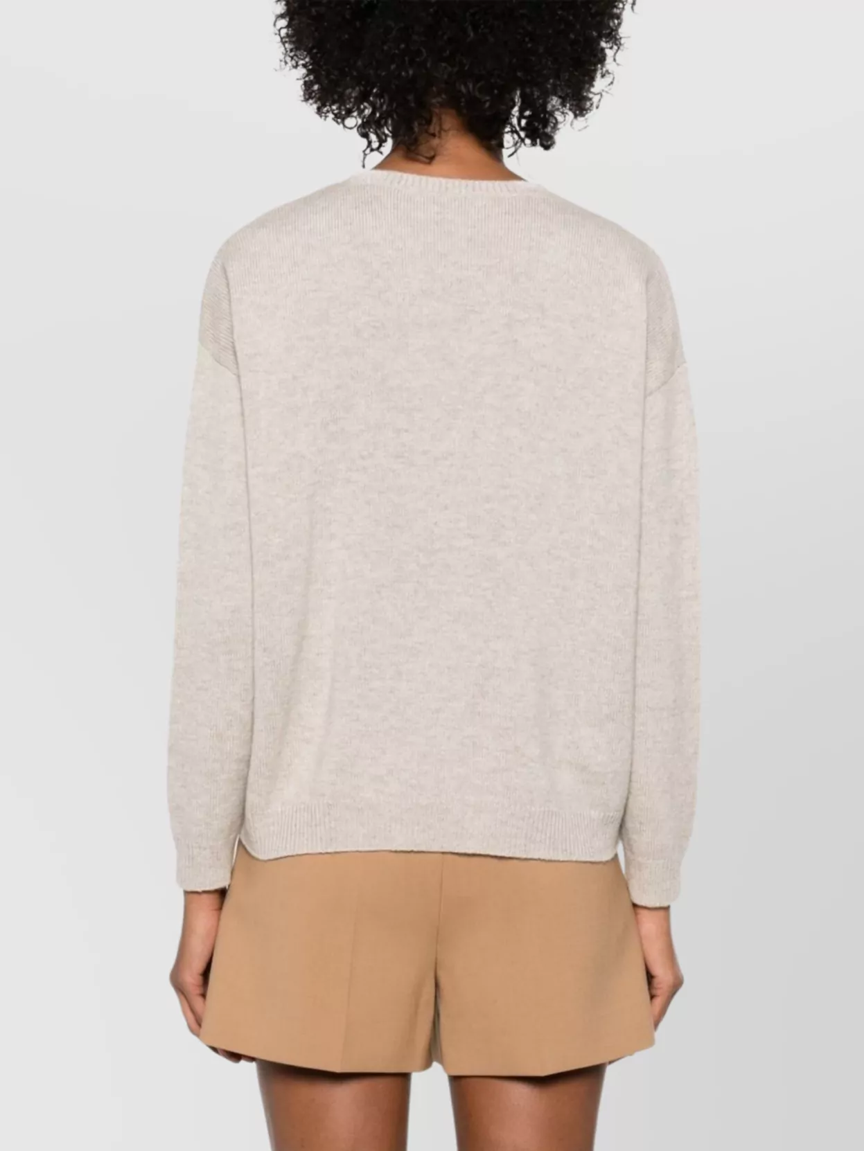 Max Mara Crew Neck Embroidered Long Sleeves Top