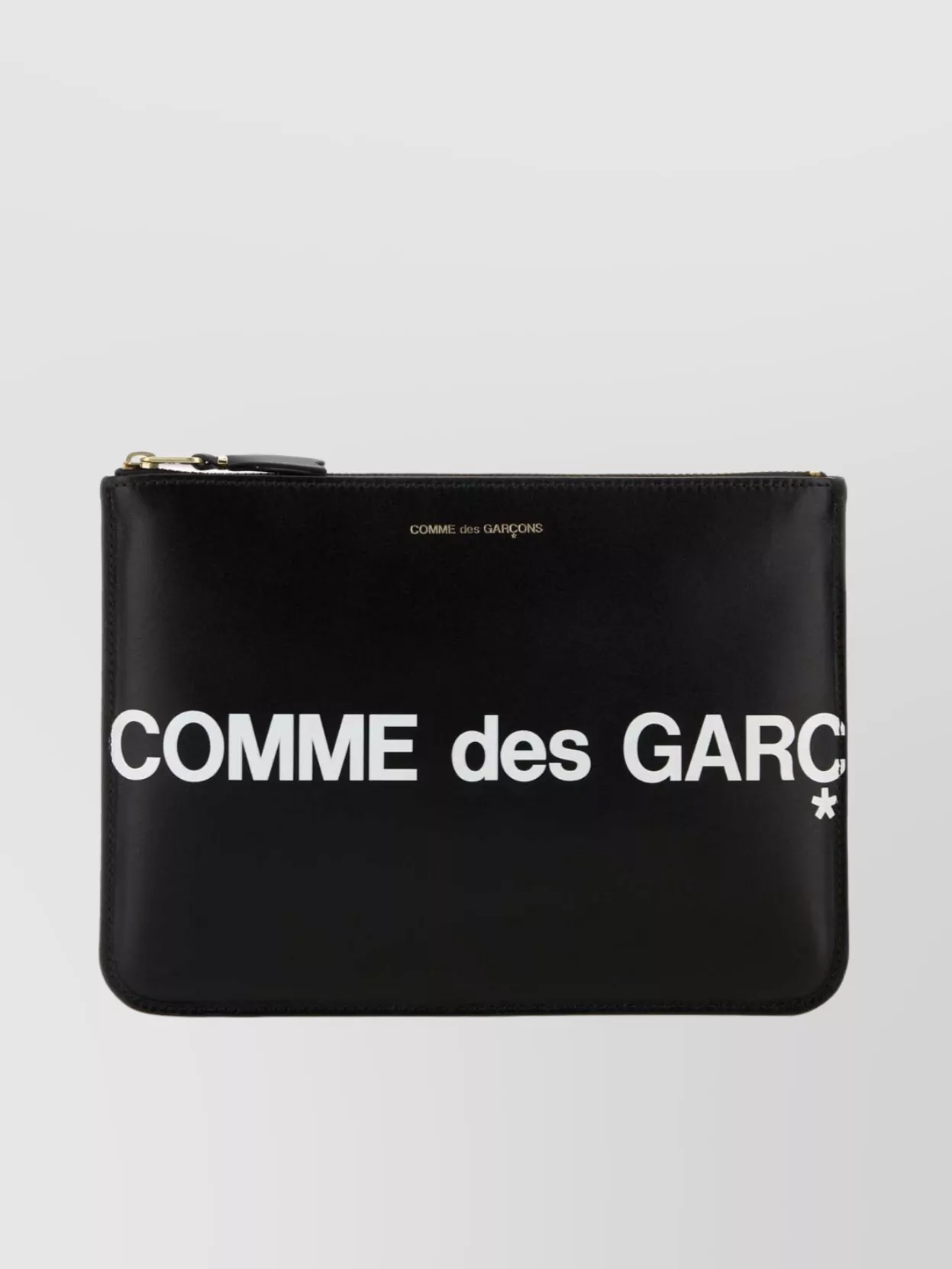 Shop Comme Des Garçons Structured Rectangular Leather Wallet In Black