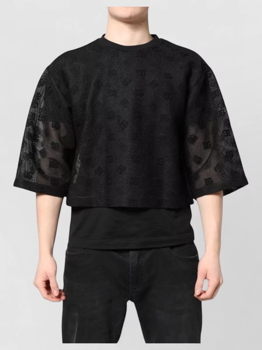 Dolce&Gabbana Logo-print mesh short-sleeve t-shirt