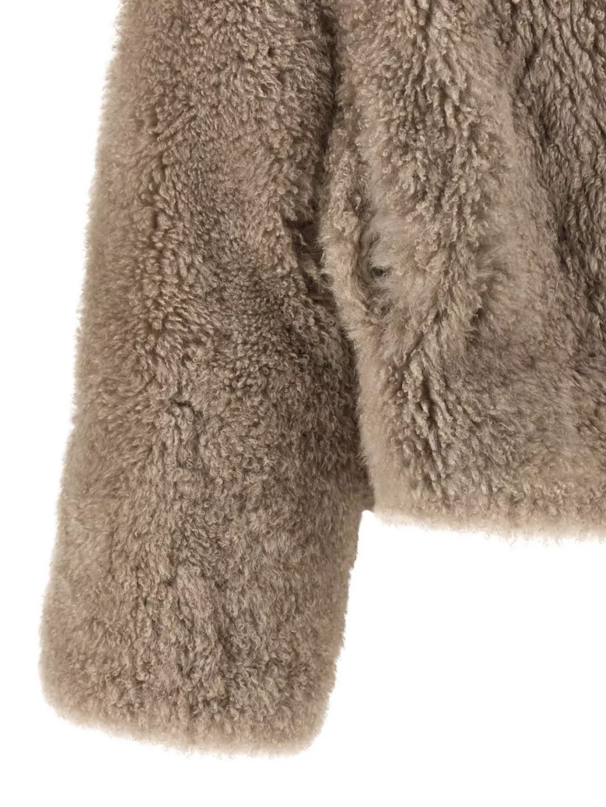 Yves Salomon Luxurious Faux Fur Long Sleeve Jacket