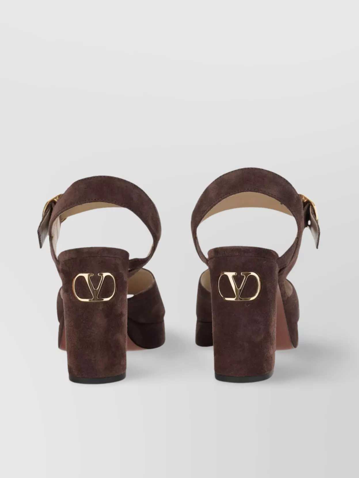 Valentino Garavani Fawcette Suede Platform Sandals With 100Mm Heel