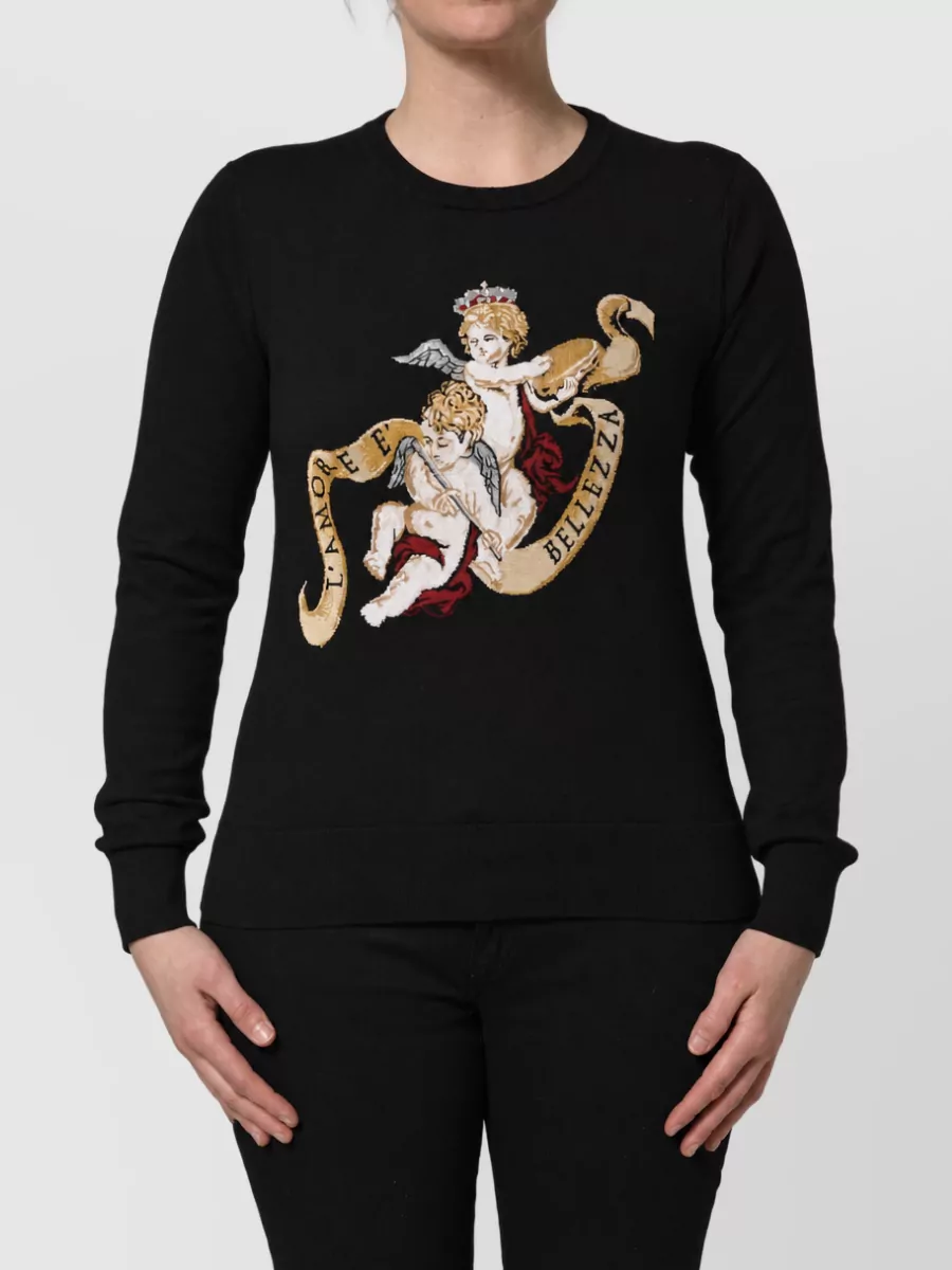 Dolce&Gabbana Wool Silk Crew Neck Sweater