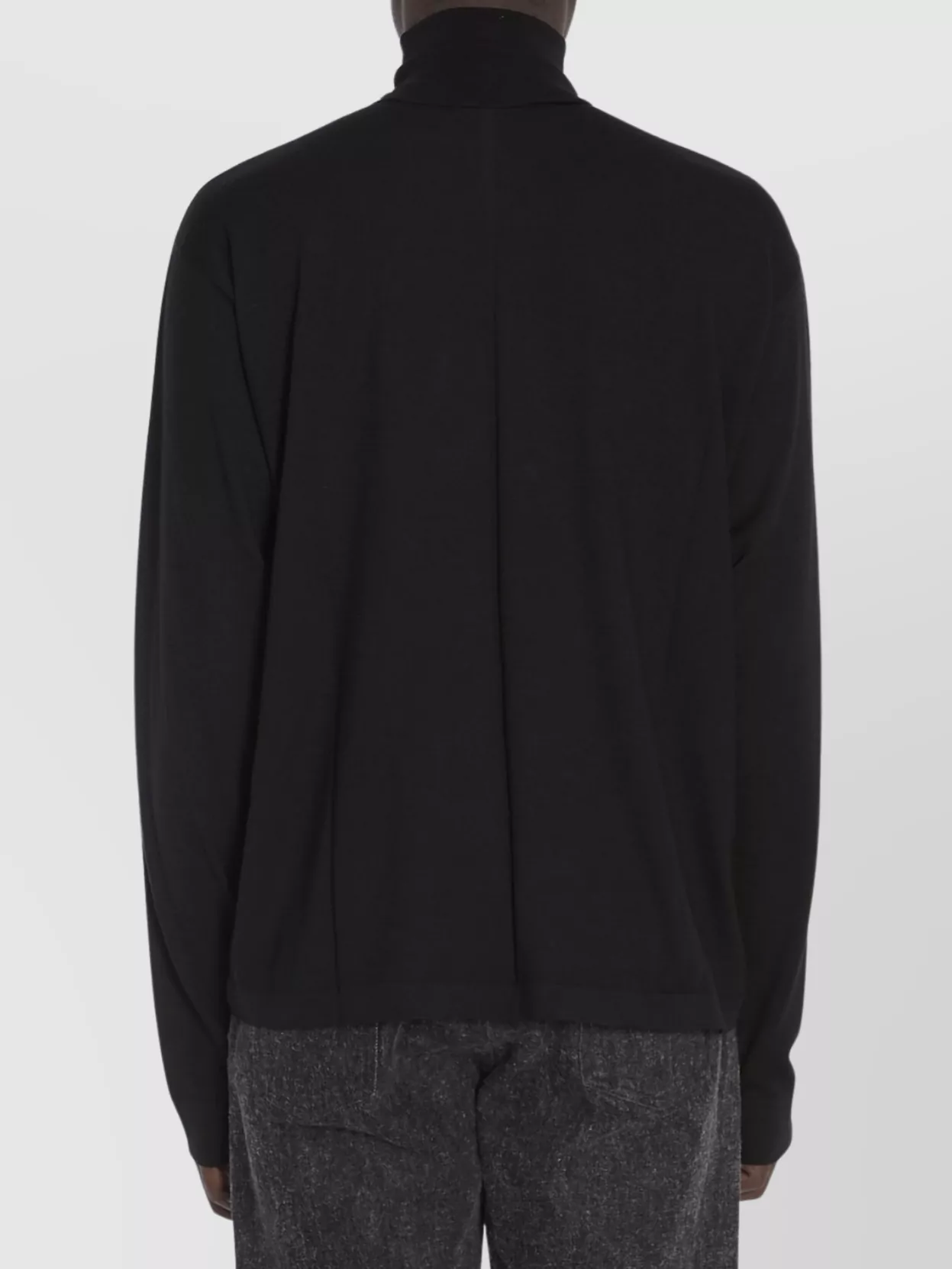 The Row Soft Lightweight Turtleneck Sweater In Fine Wool In Black