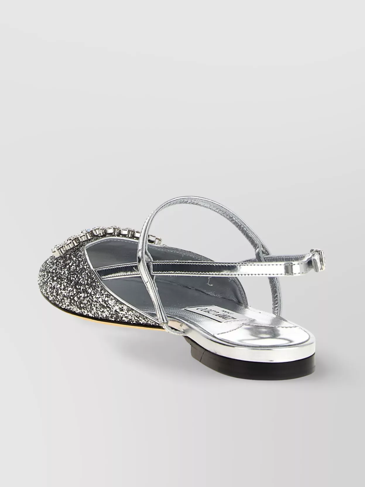 Jimmy Choo Glitter Embellished Pointed Toe Slingback