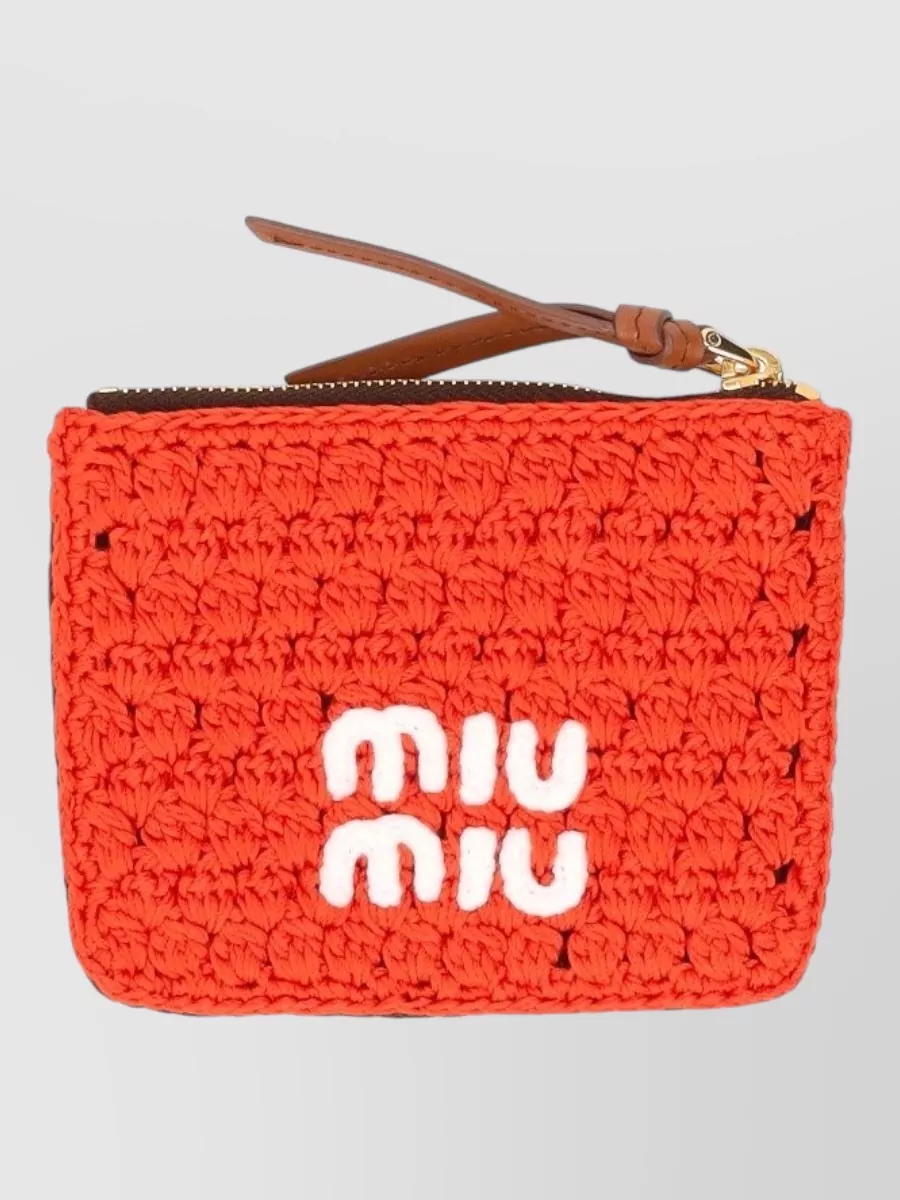 Miu Miu crochet card holder
