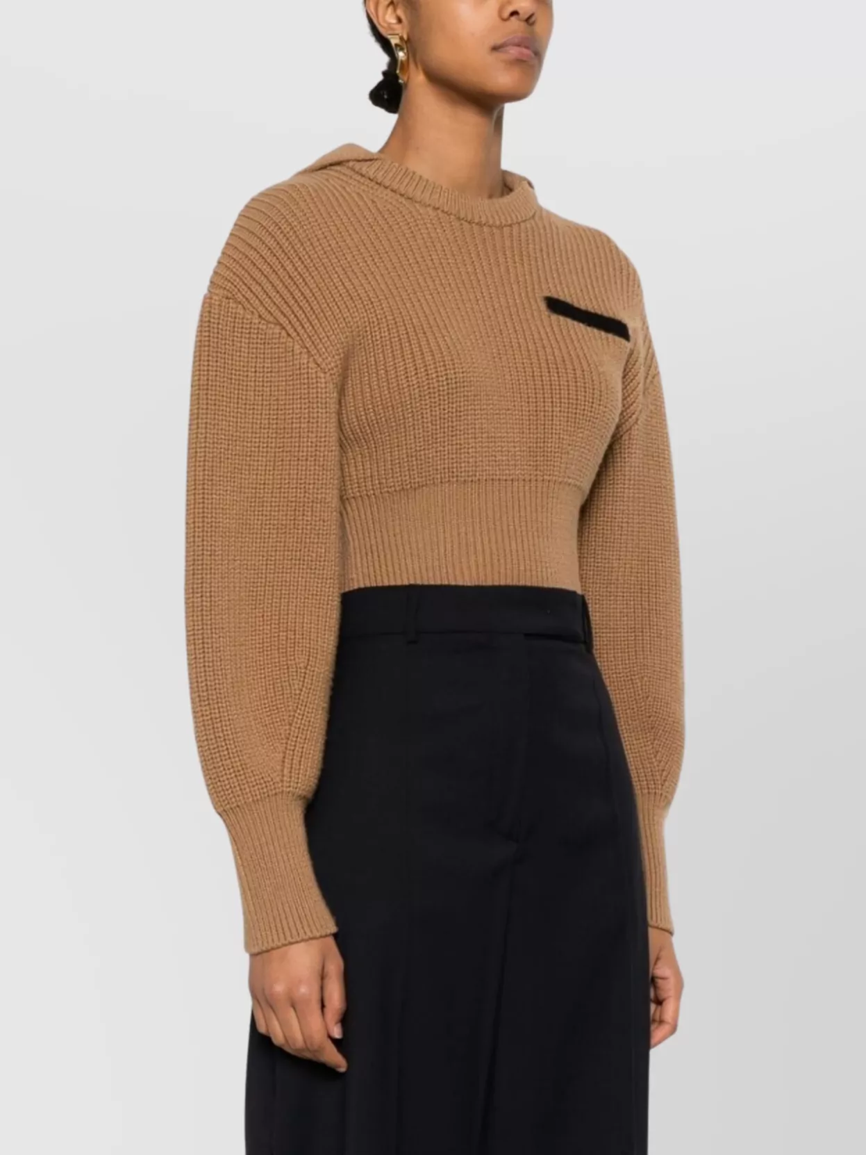Sportmax High Waist Wide Leg Trousers With Pockets