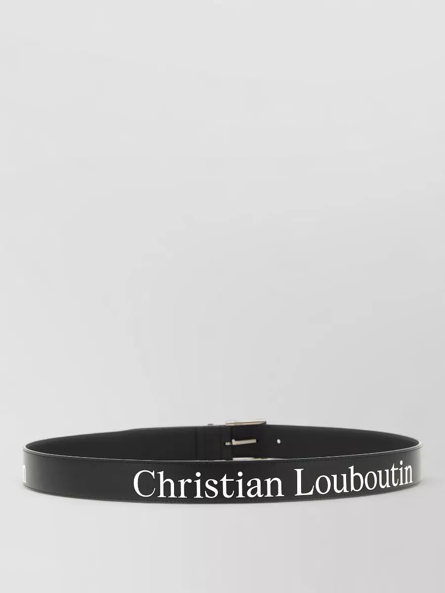 Christian Louboutin leather logo-print belt
