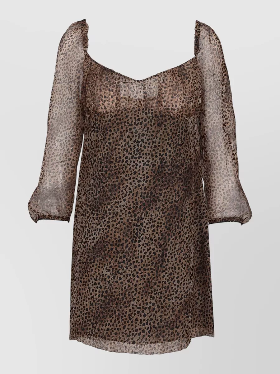 Saint Laurent silk leopard-print mini dress