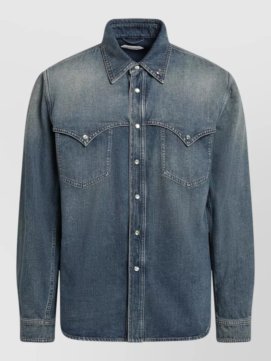 Versace Cotton flap-pocket shirt