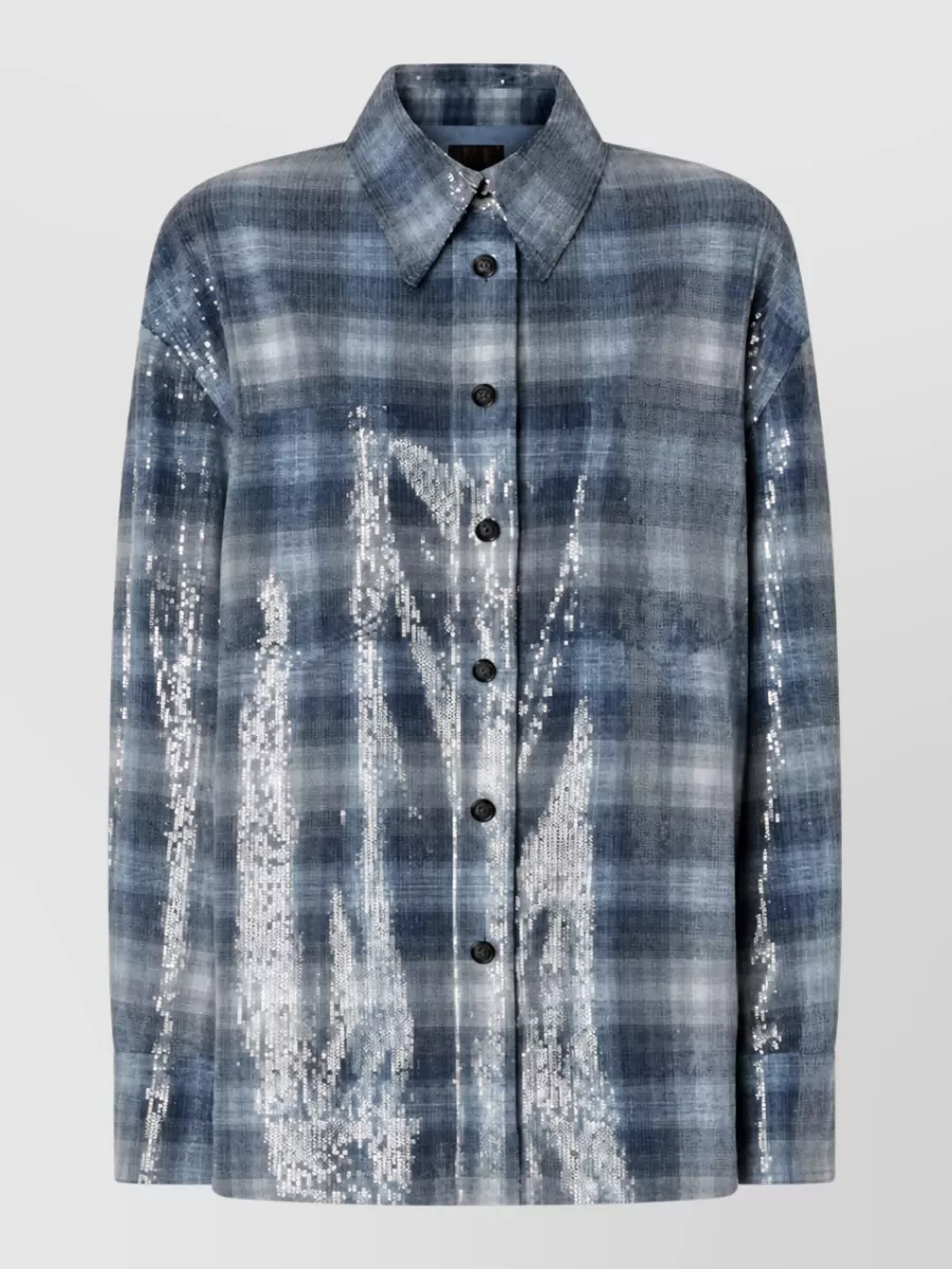 Pinko patterned stretch cotton shirt