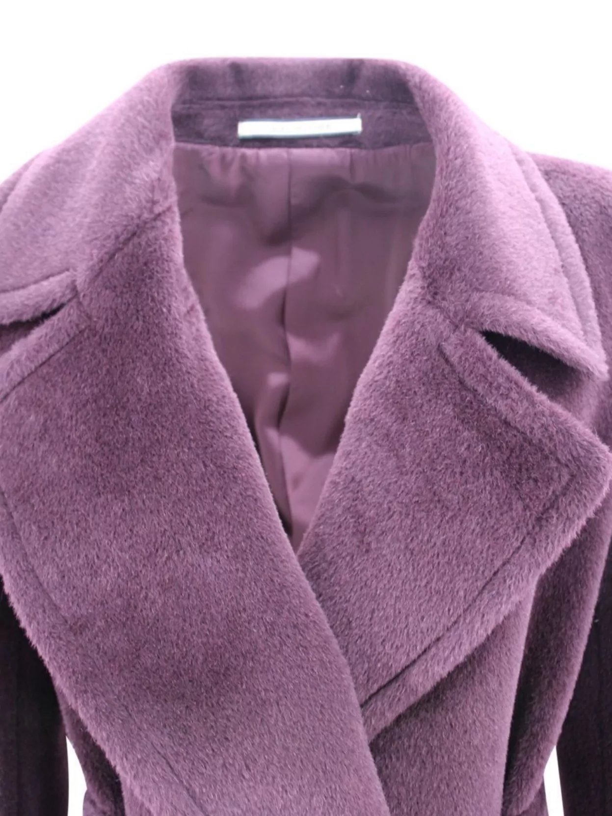 Tagliatore Long Coat With Belted Waist And Notched Lapel