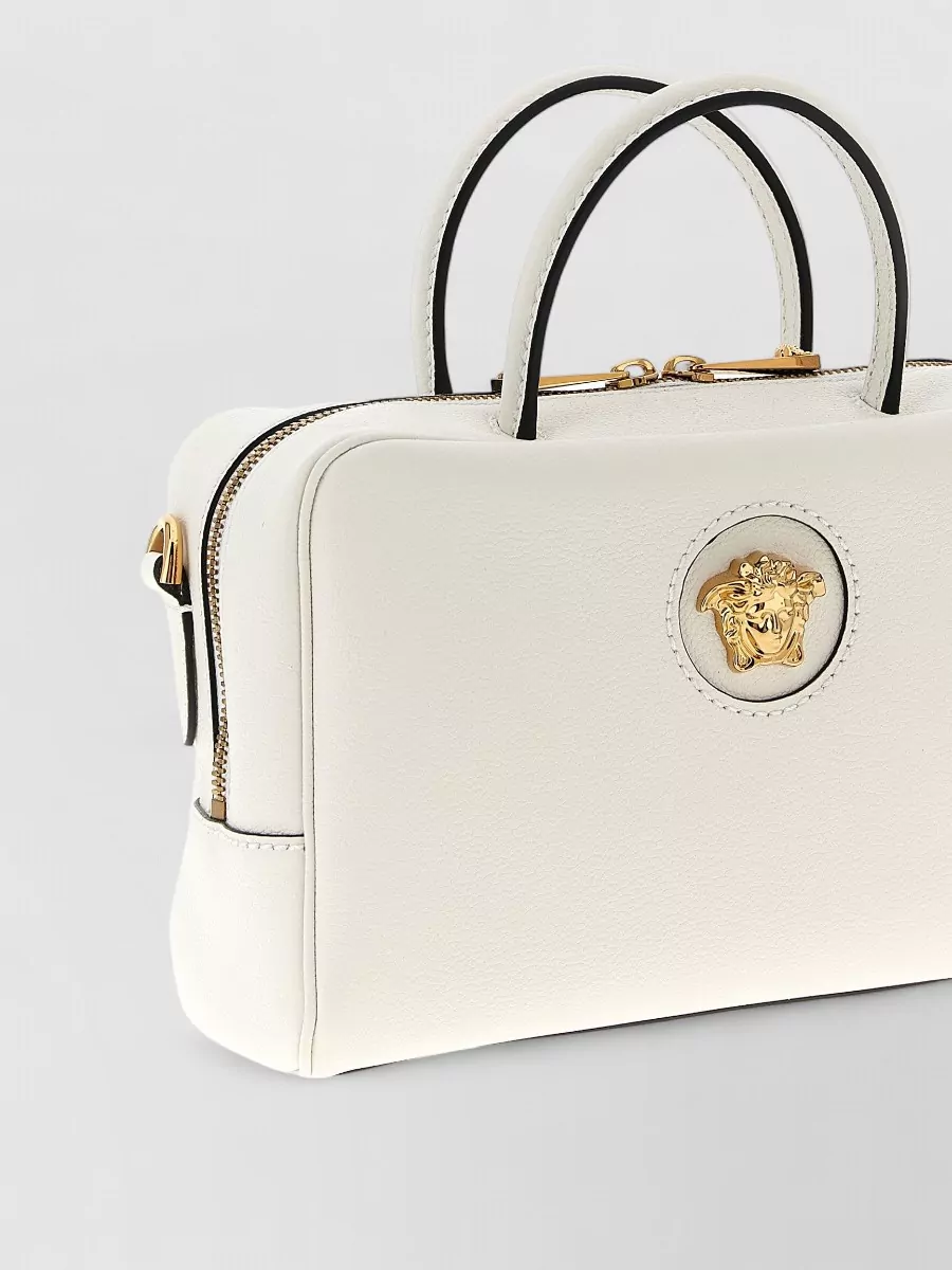 Versace Boston Crossbody Bag Front Pocket Top Handle