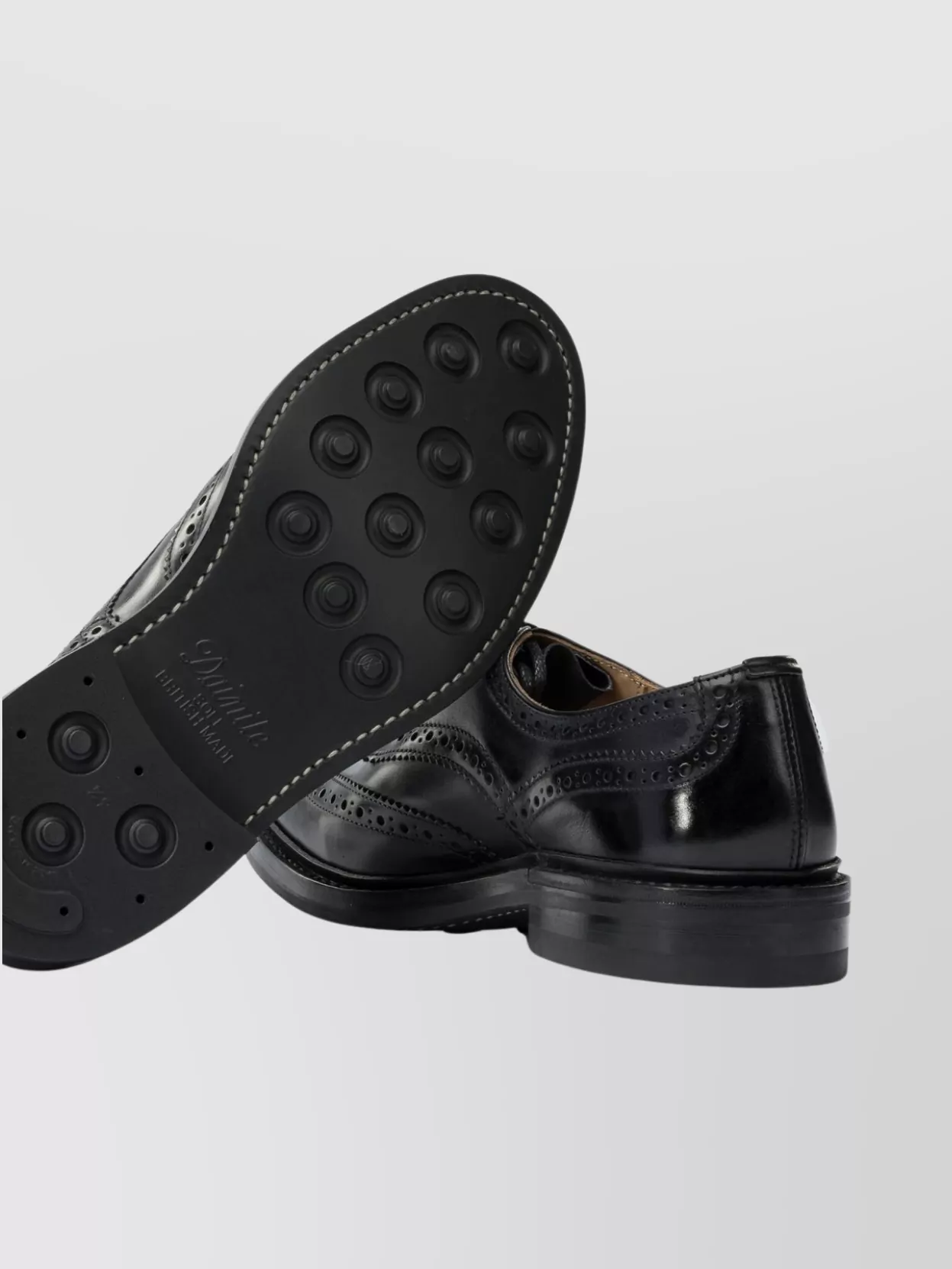 Tricker's Round Toe Brogue Derby Lace-Up Shoes