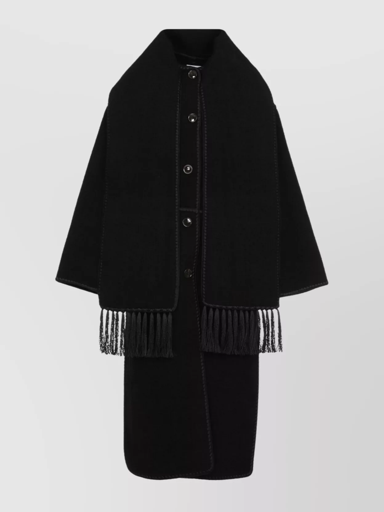 Totême Embroidered Scarf Collar Coat