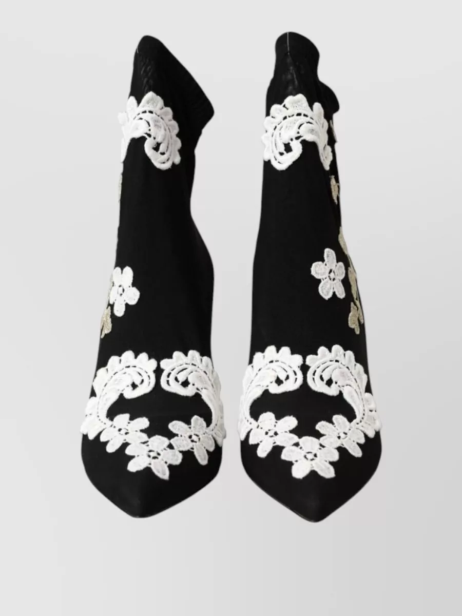 Dolce&Gabbana Embroidered Ankle Boots