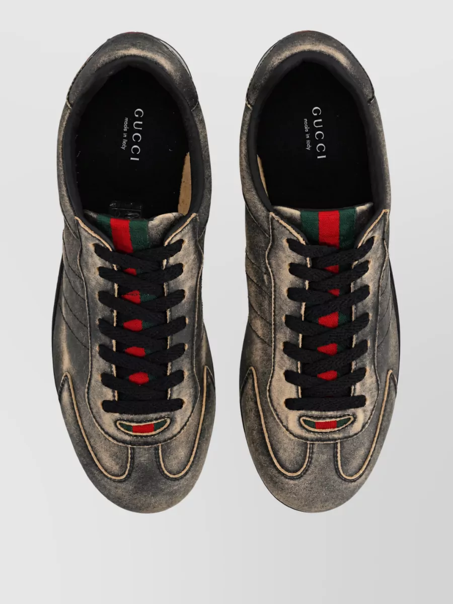 Gucci Leather Low-Top Sneakers