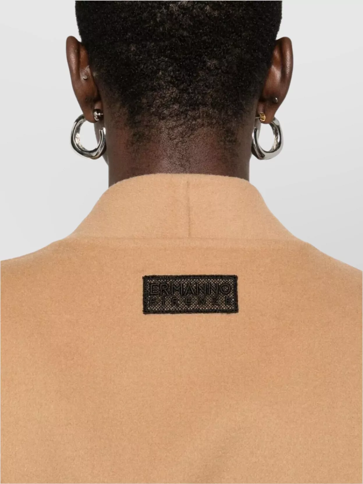 Ermanno Firenze Mid-Length Coat With Belted Waist And Pockets