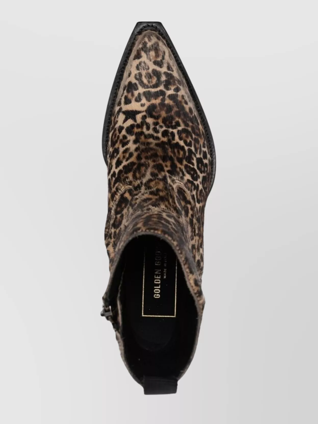 Golden Goose Debbie Leather Boots Leopard Print