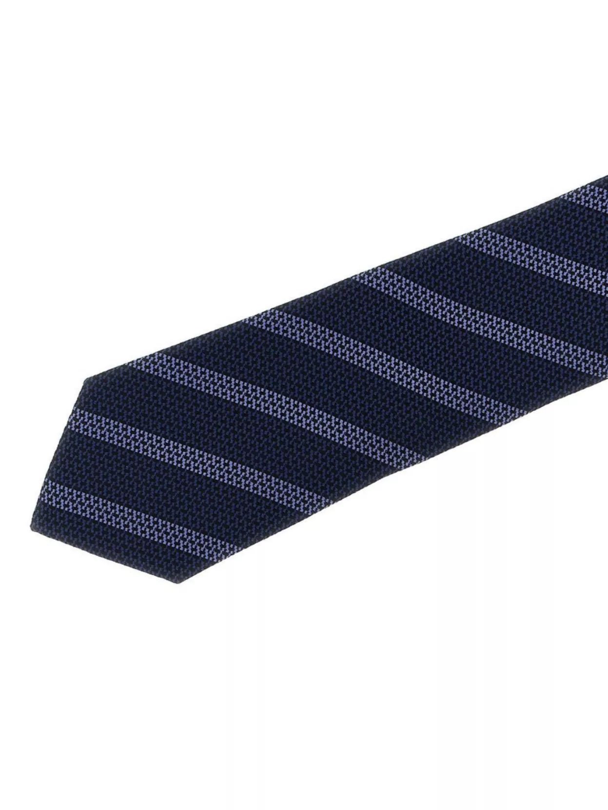 Brunello Cucinelli Slim Textured Silk Tie With Diagonal Stripes