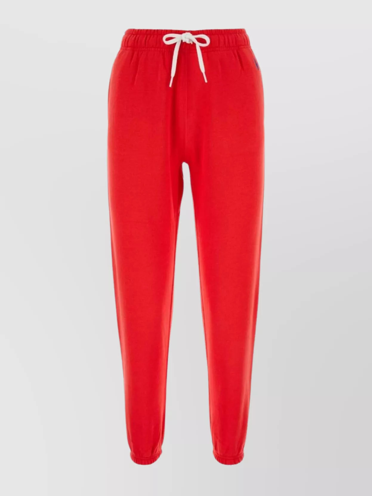 Shop Polo Ralph Lauren Cotton Blend Joggers With Elastic Waistband And Ribbed Cuffs In Red