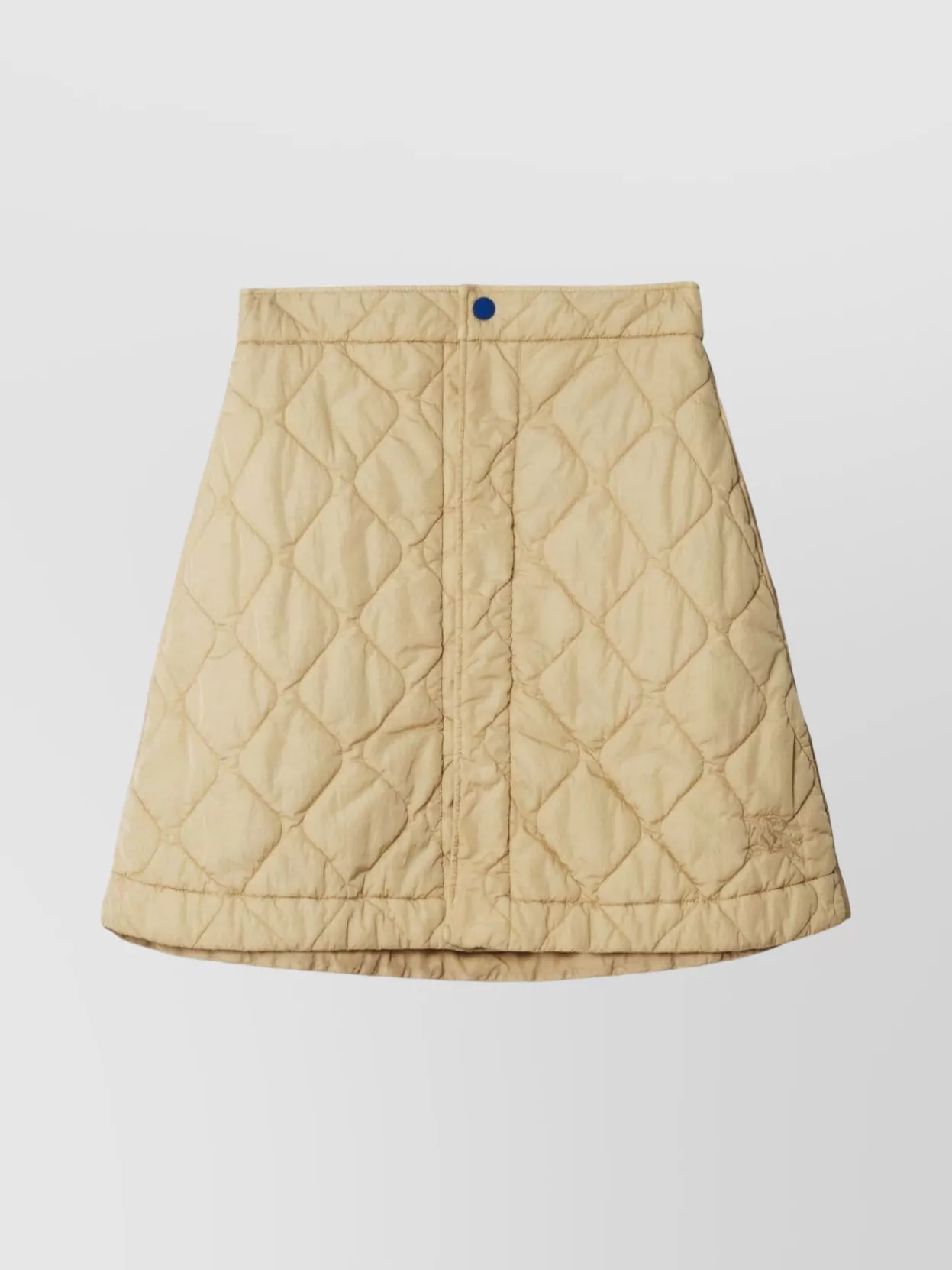 Shop Burberry Quilted Texture Mini Skirt In Beige