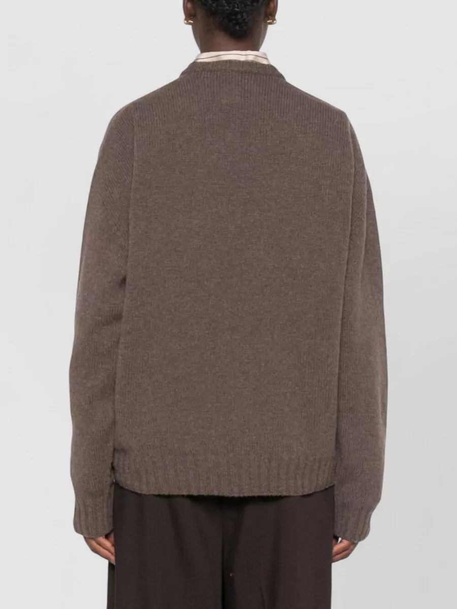 Alysi Cashmere-Blend Chunky-Knit V-Neck Jumper