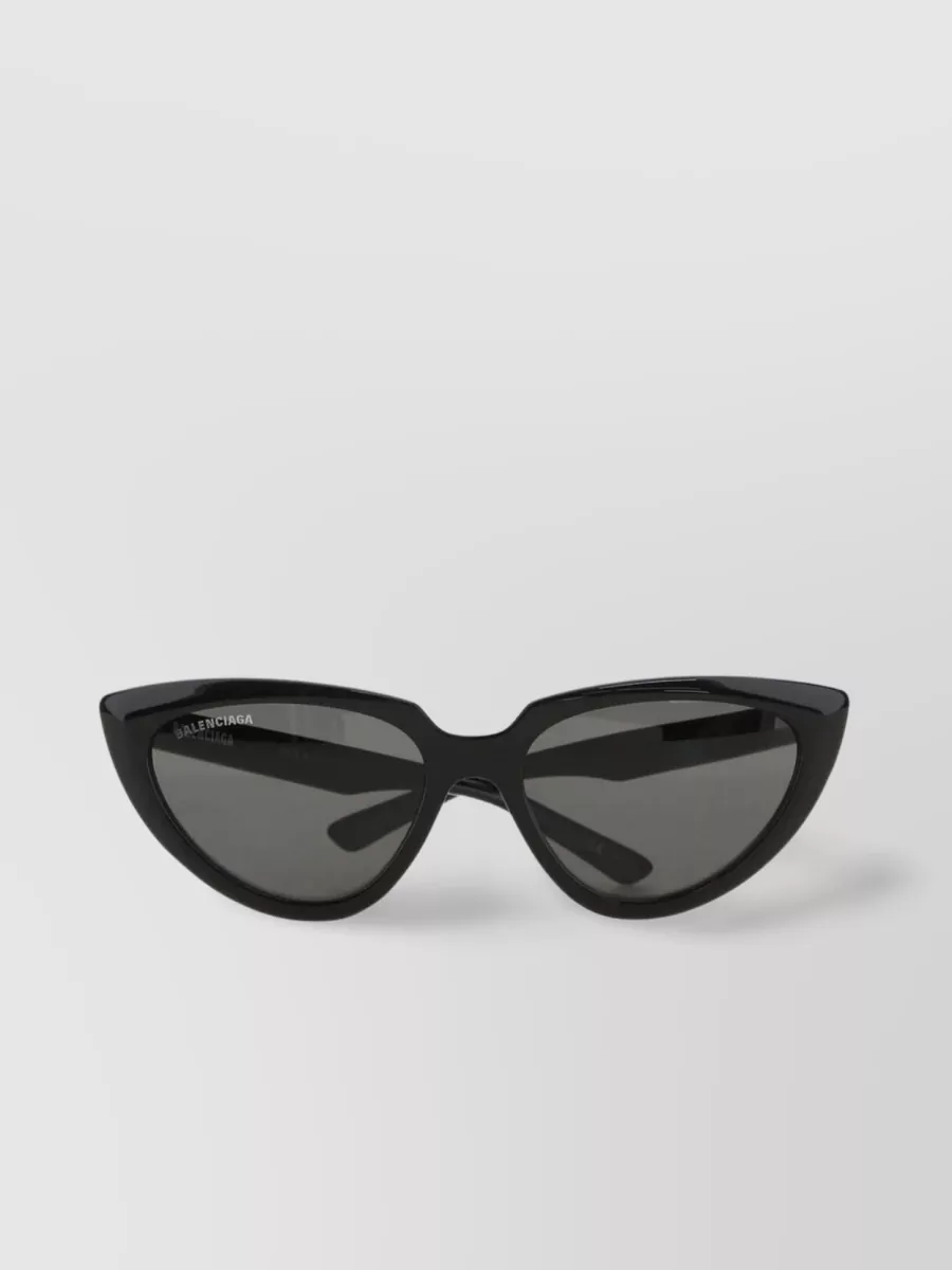 Shop Balenciaga Bold Cat-eye Sunglasses With Tinted Lenses In Black