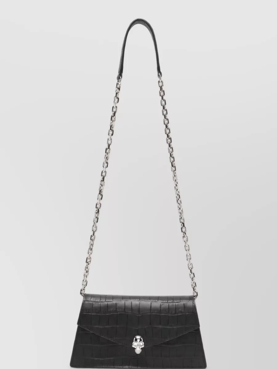 Mc Queen skull mini clutch bag