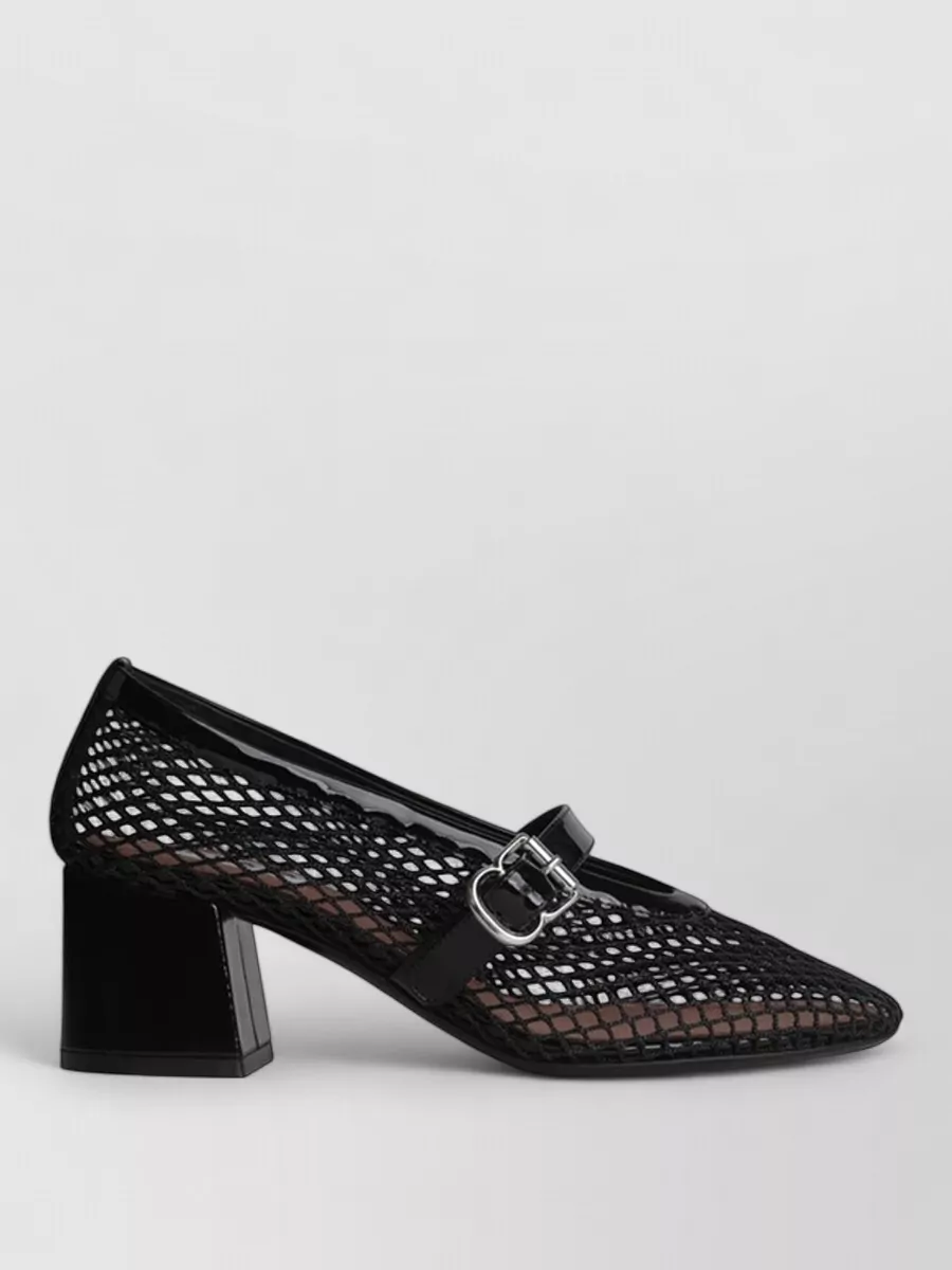 Alaïa mesh high-heel mary jane pumps