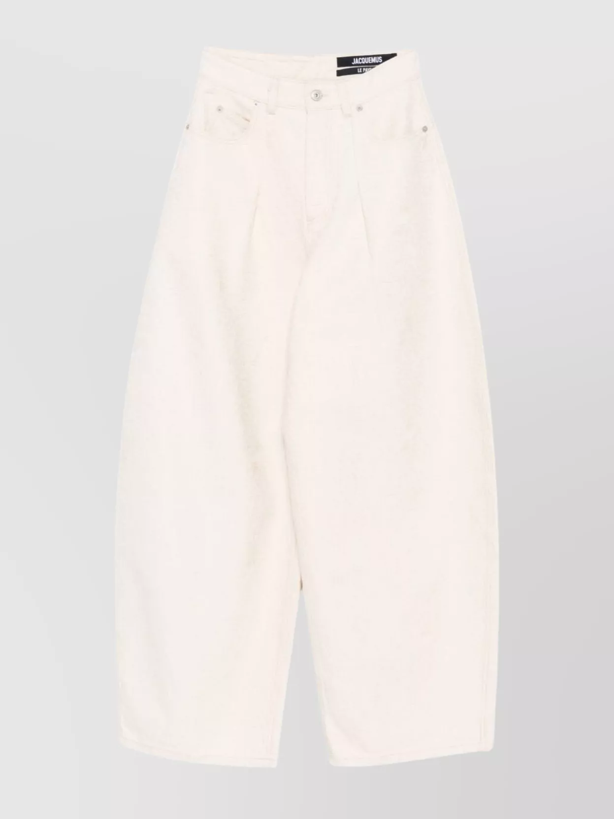 Jacquemus Trousers With Pleated Front And Side Pockets In White