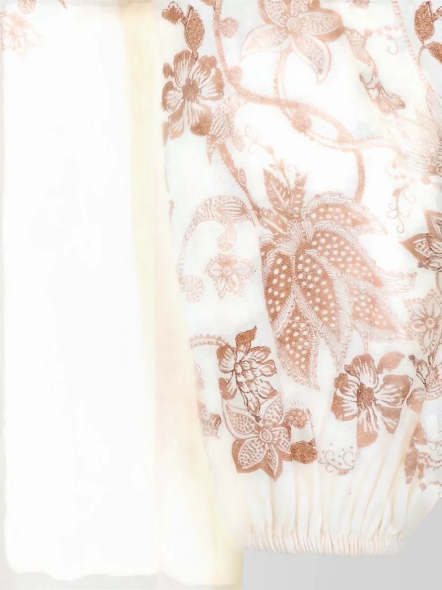 Zimmermann Linen V-Neck Long-Sleeve Midi Dress