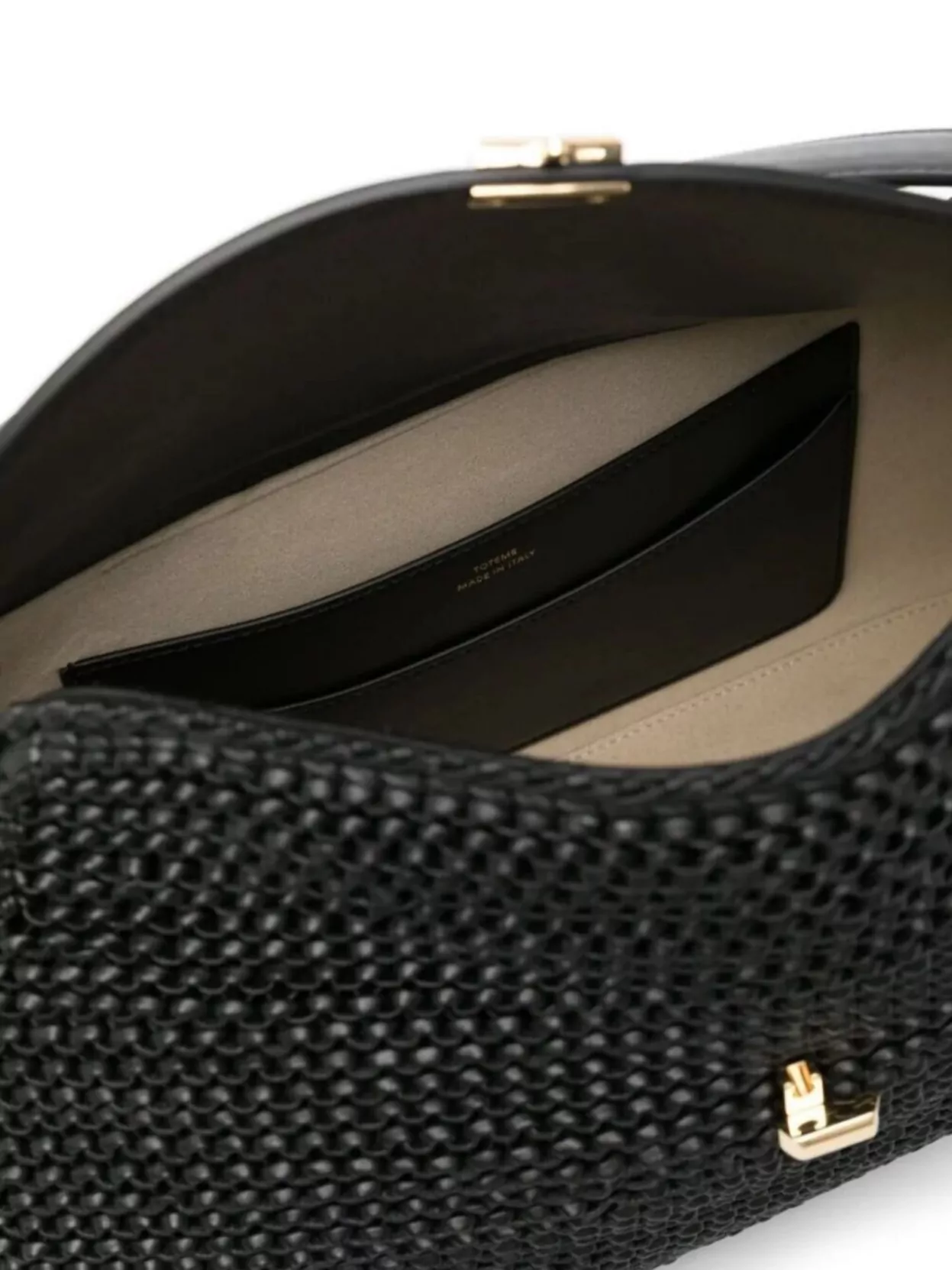 Totême Woven Leather Handheld Shoulder Bag