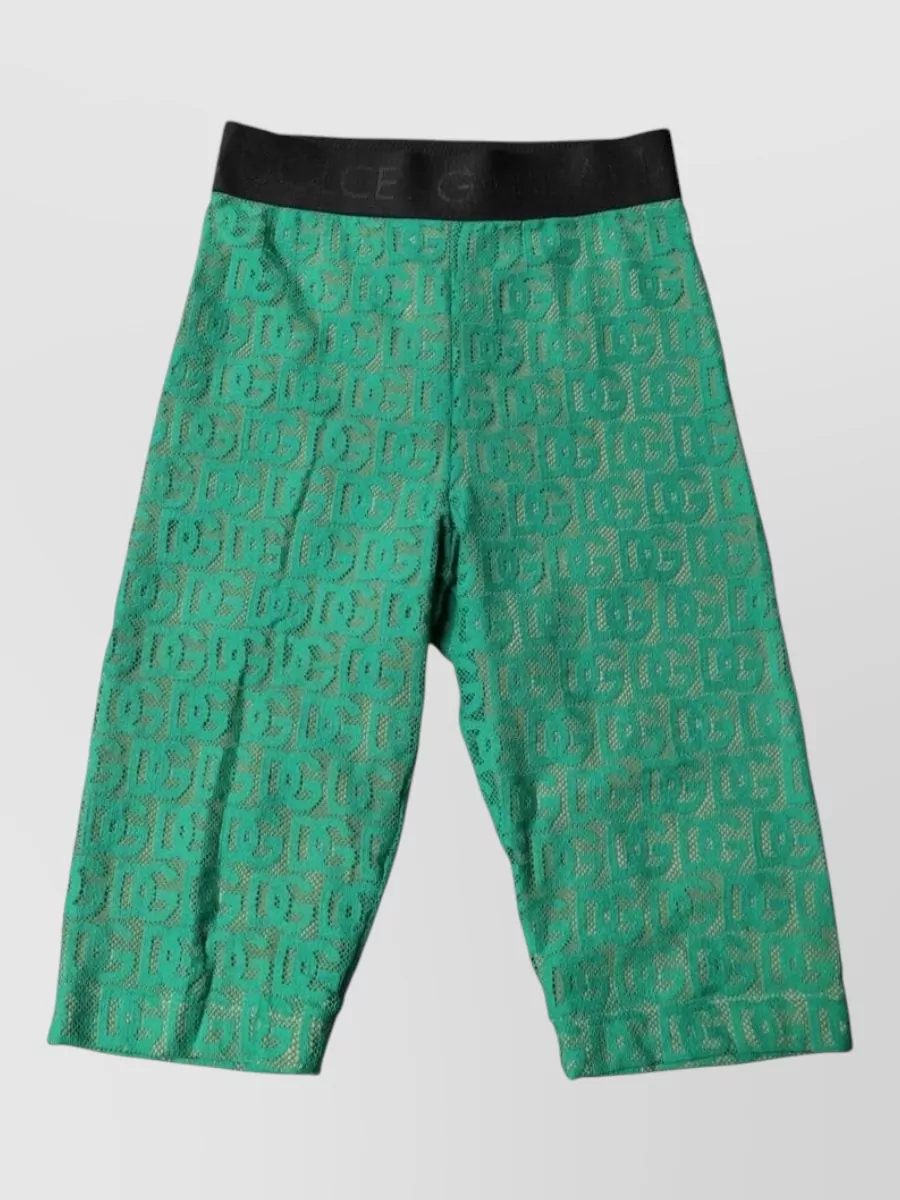 Dolce&Gabbana logo-print cropped tights