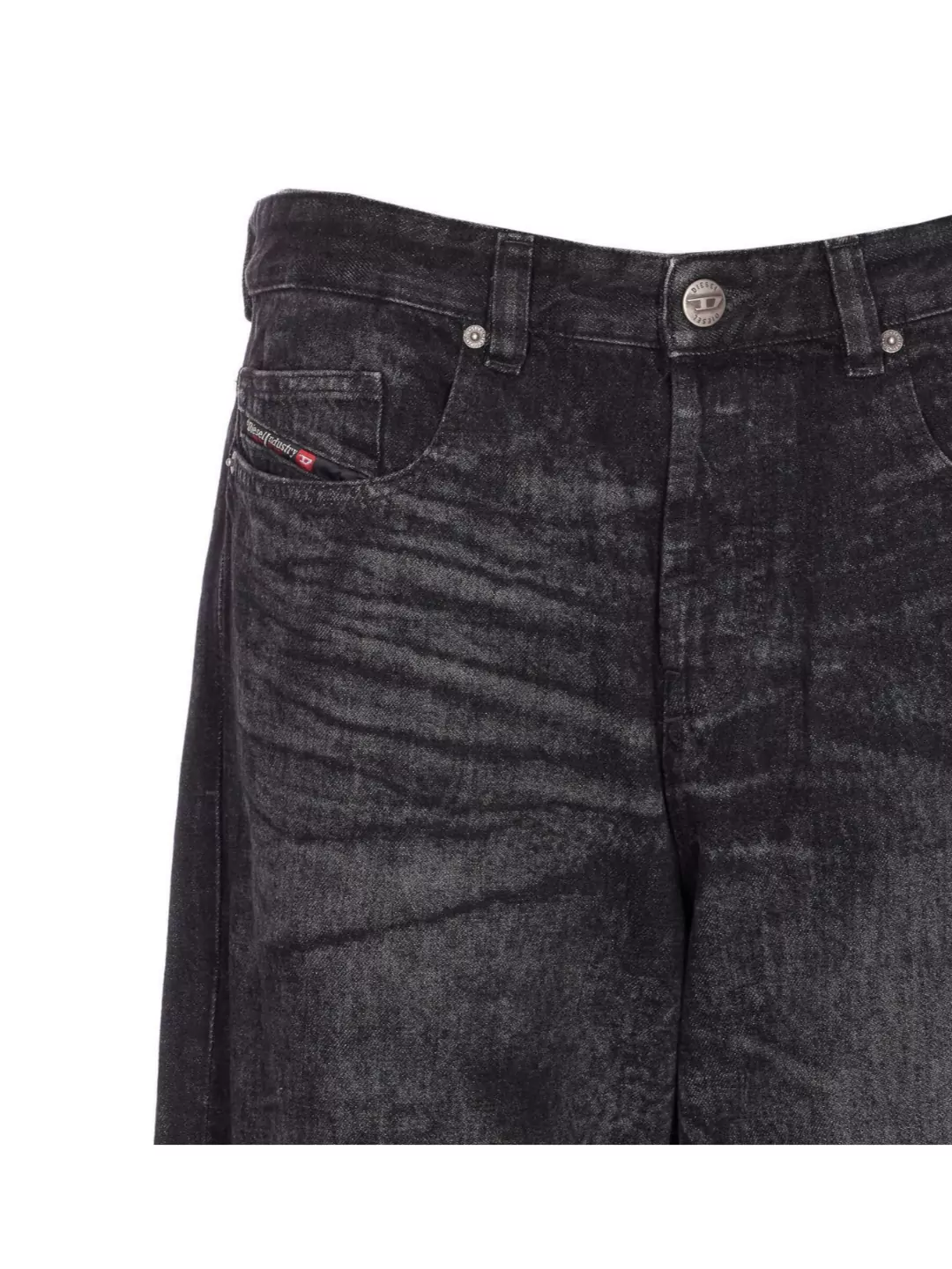 Diesel Relaxed Fit Wide Leg Trousers With Pockets