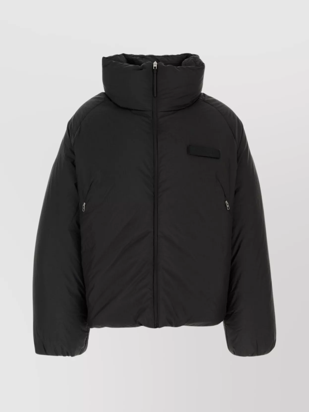 Jacquemus Quilted Jacket With High Collar And Pockets In Black