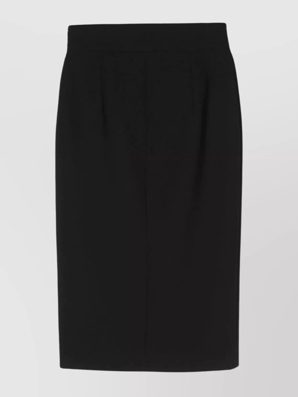 Shop Moschino Waist High Slit Pencil Skirt In Black