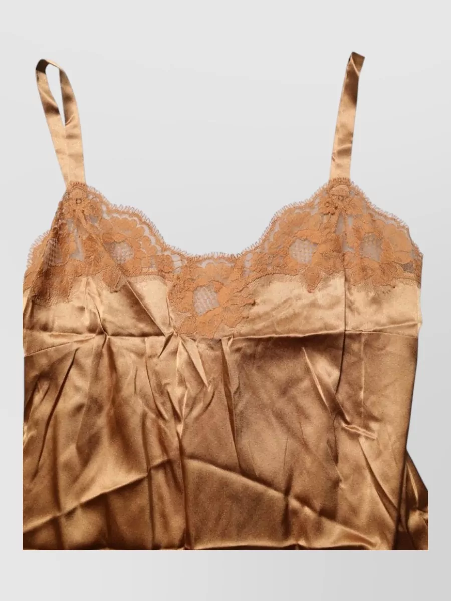 Dolce&Gabbana silk lace-trim camisole top